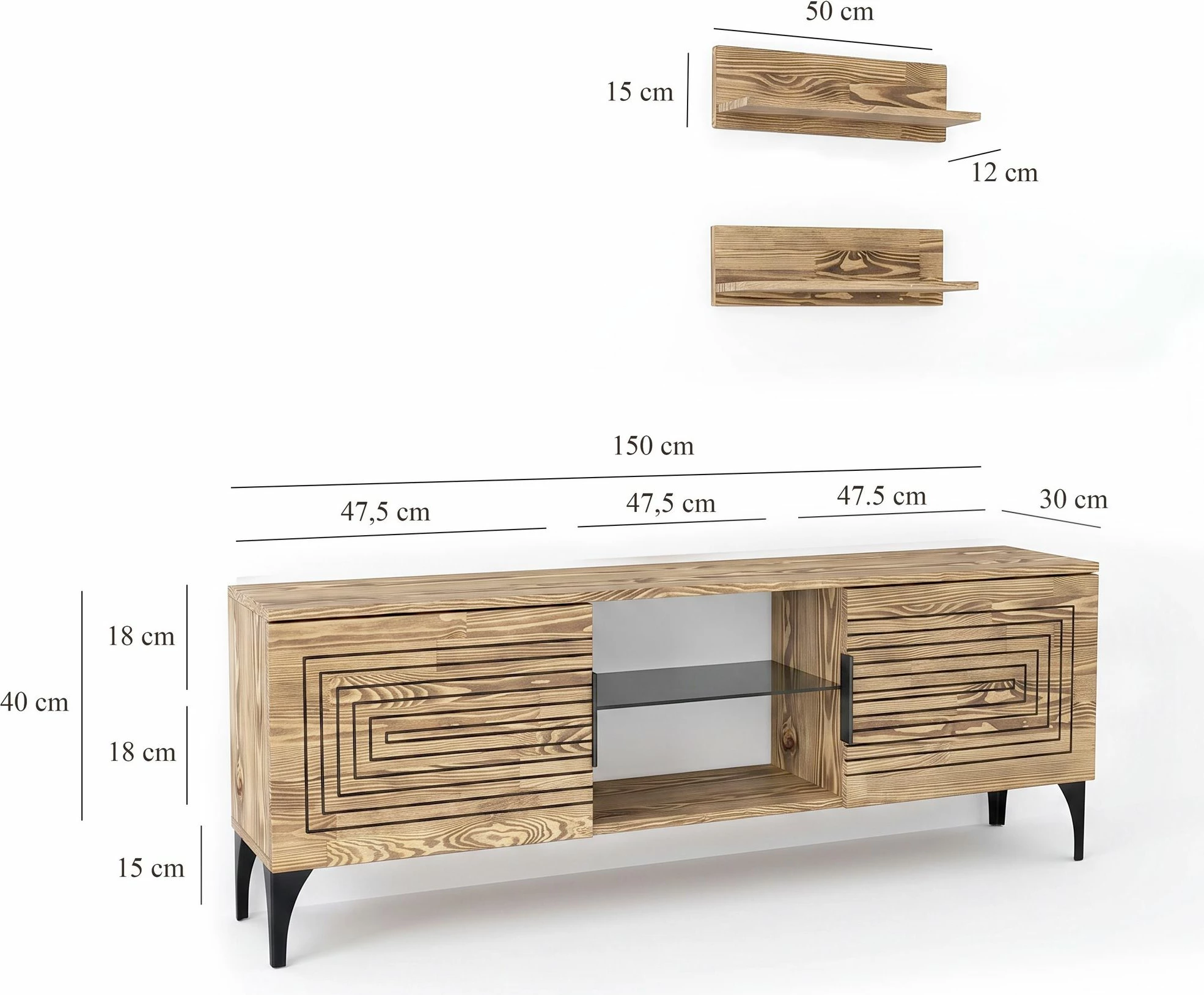 Komodë TV Hanah Home Joanne, ngjyrë lisi