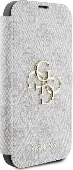 Mbështjellës Guess 4G Metal Logo për iPhone 16 Pro Max, Rozë
