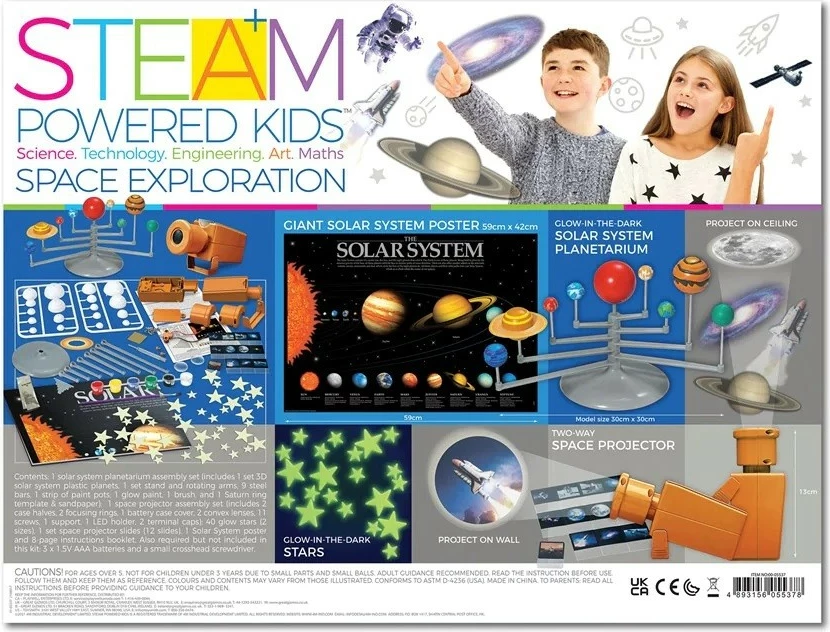 Set edukativ 4m Discovering Space, për fëmijë, pa bateri