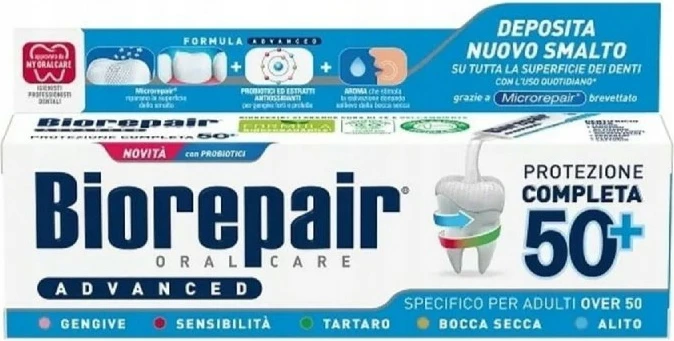 Pastë dhëmbësh Biorepair Advanced Adults 50+, 75ml