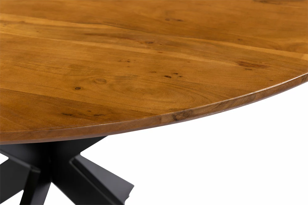 Tavolinë ARCO, ngjyrë arre, 130x130x77cm