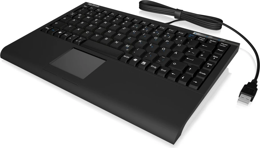 Tastierë mini KeySonic ACK-540U+, me touchpad, USB, QWERTZ, e zezë