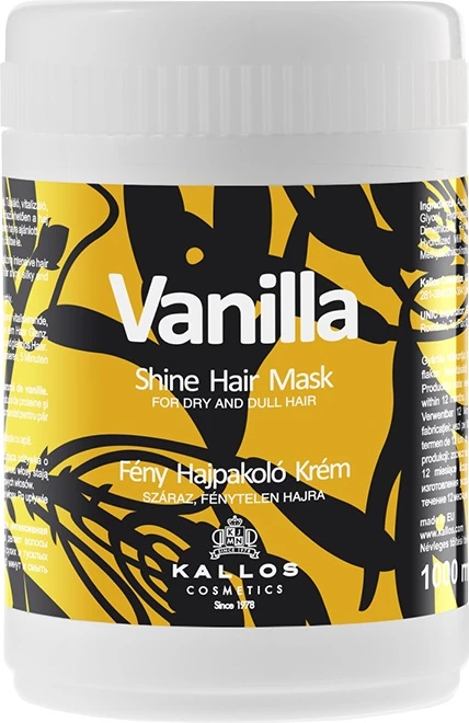 Maskë për flokë për femra Kallos Vanilla Shine 1000ml