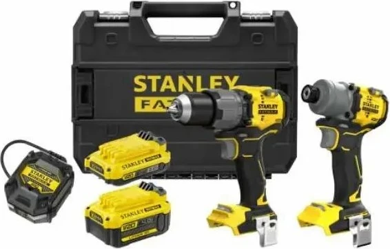 Set veglash me bateri Stanley Fatmax V20 SFMCK211MDT-QW 18V (2Ah + 4Ah) 6-copësh, verdhë/zi, me kuti
