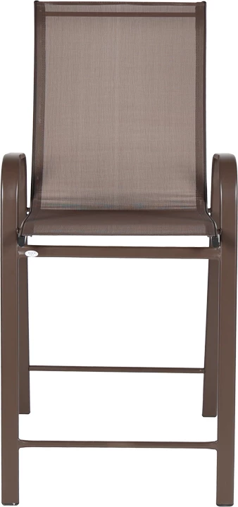 Karrige për bar Calan, metal ngjyrë kafe e errët, textilene kafe, 55x70x114cm