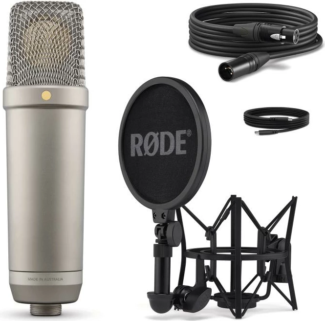 Mikrofon kondensator, RØDE, NT1 5th Gen, lidhje XLR/USB-C, argjendt
