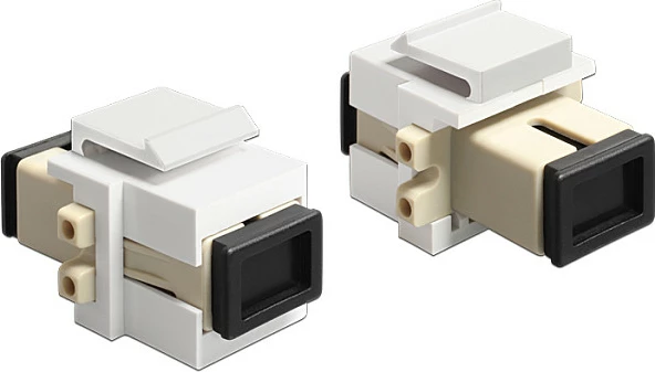 Adapter fiber optik DeLOCK 86331, SC në SC, modul keystone, bezhë
