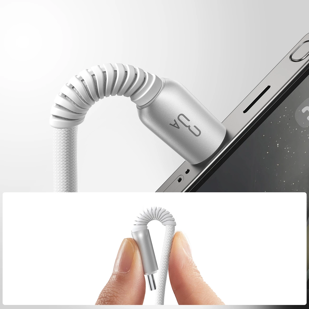 Kabllo Joyroom S-A51 Cutting-Edge Series, USB-A në USB-C, 1.2m, 3A, Gri