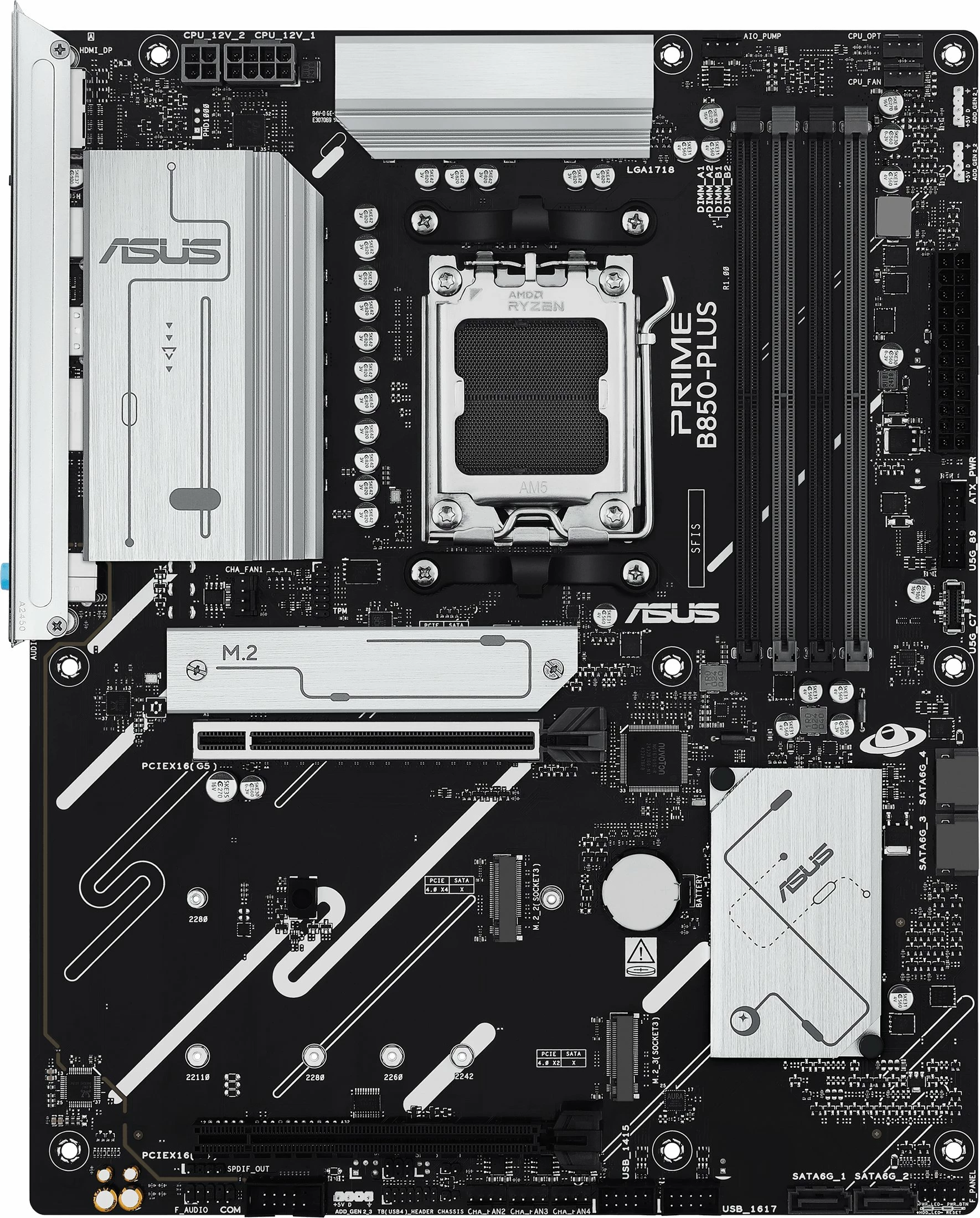 Pllakë amë Asus PRIME B850-PLUS-CSM ATX DDR5 deri 256GB, 3x M.2, 2.5GbE