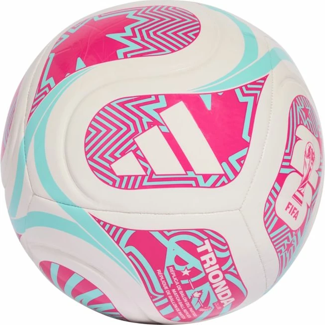 Top futbolli adidas për të gjithë, bardhë/rozë/kaltër [Madhësia: 4]