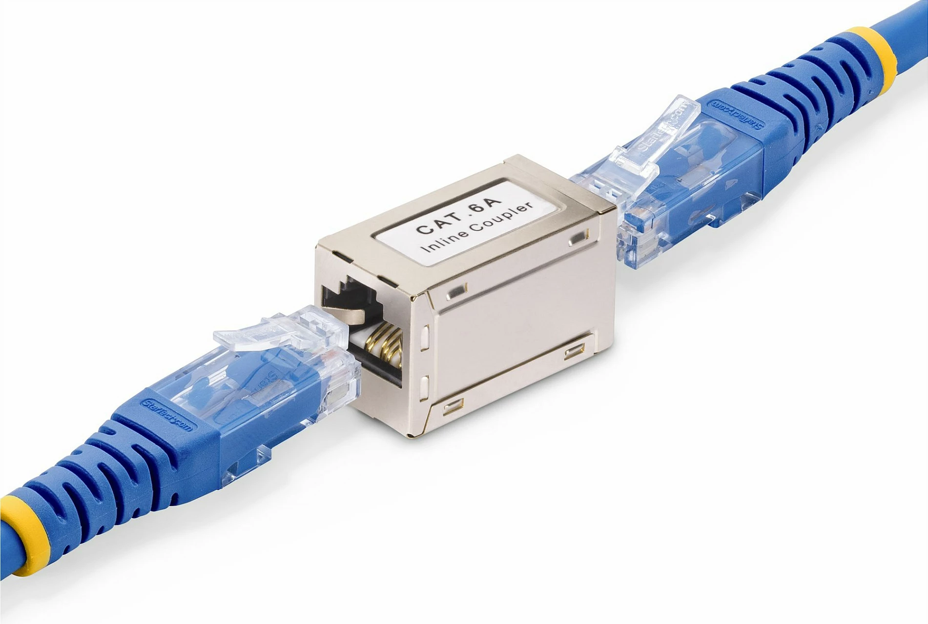 Kuplues RJ45 StarTech Cat6a, F/F, i mbrojtur, 10Gbps, argjendtë
