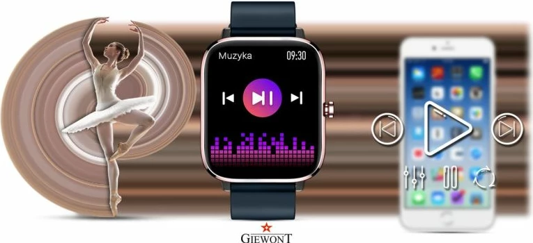 Smartwatch për femra Giewont, blu e errët
