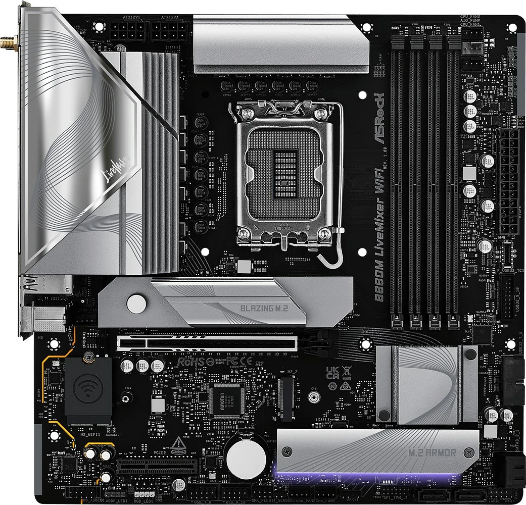 Pllakë amë Asrock B860M LiveMixer WiFi, Intel B860, micro ATX