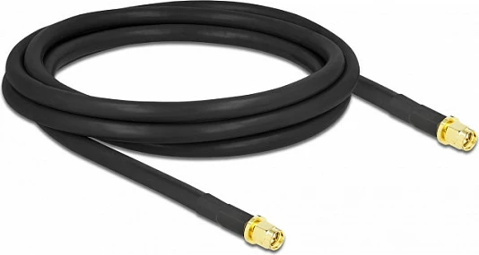 Kabllo antene DeLOCK LMR300/CFD300, SMA-M në SMA-M, 2 m, low loss, zezë