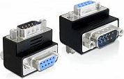 Adapter serial DeLOCK 65266, Sub-D DB9 mashkull në femër, kënd 90°, i zi