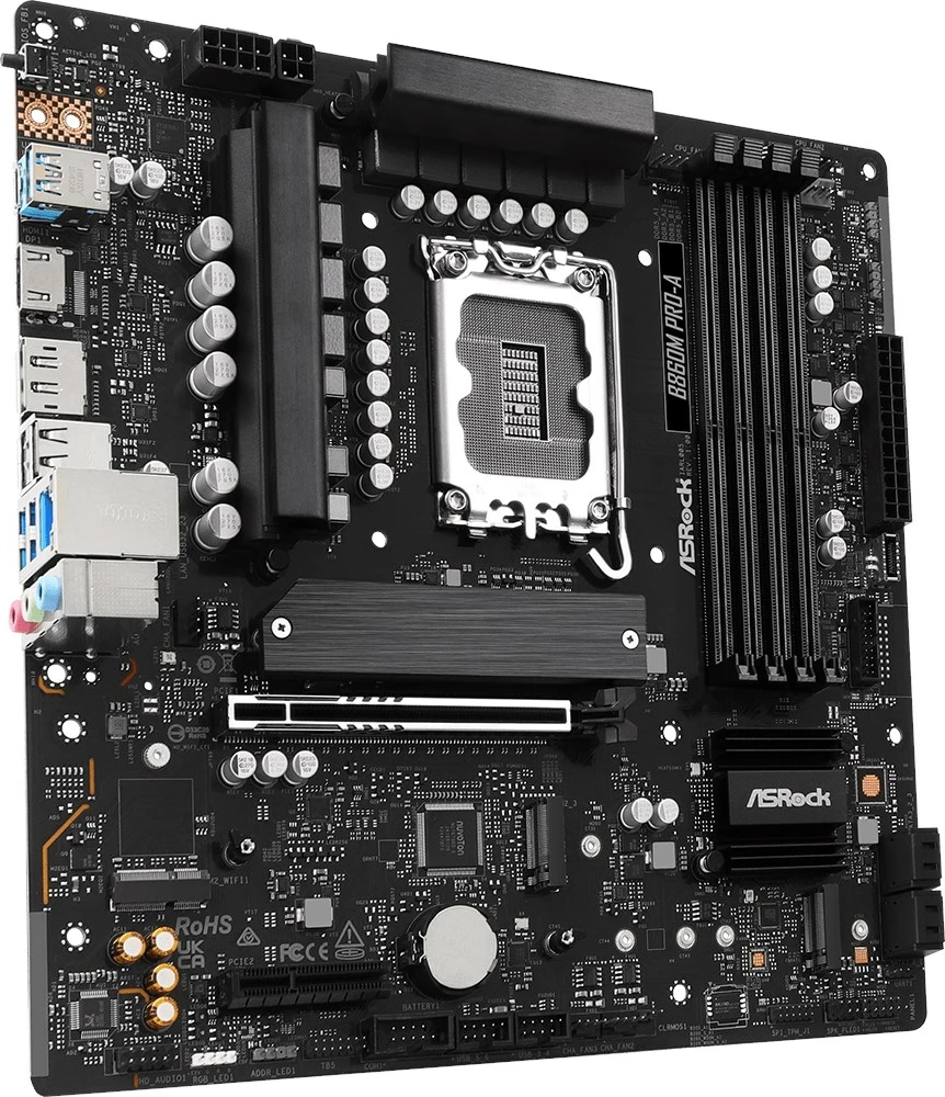 Pllakë amë ASRock B860M Pro-A, micro ATX, Socket 1851, 256 GB max RAM, e zezë