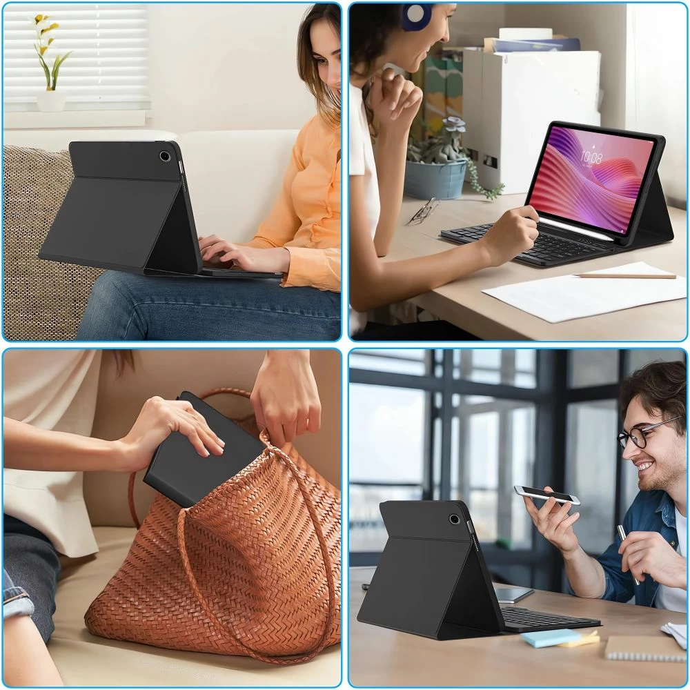 Mbështjellës me tastierë Bluetooth Tech-Protect SC Pen për Lenovo Tab 10.1 TB-311, e zezë