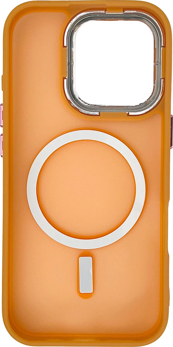 Mbështjellës Hurtel Magnetic Collection MagSafe për iPhone 16 Pro, portokalli