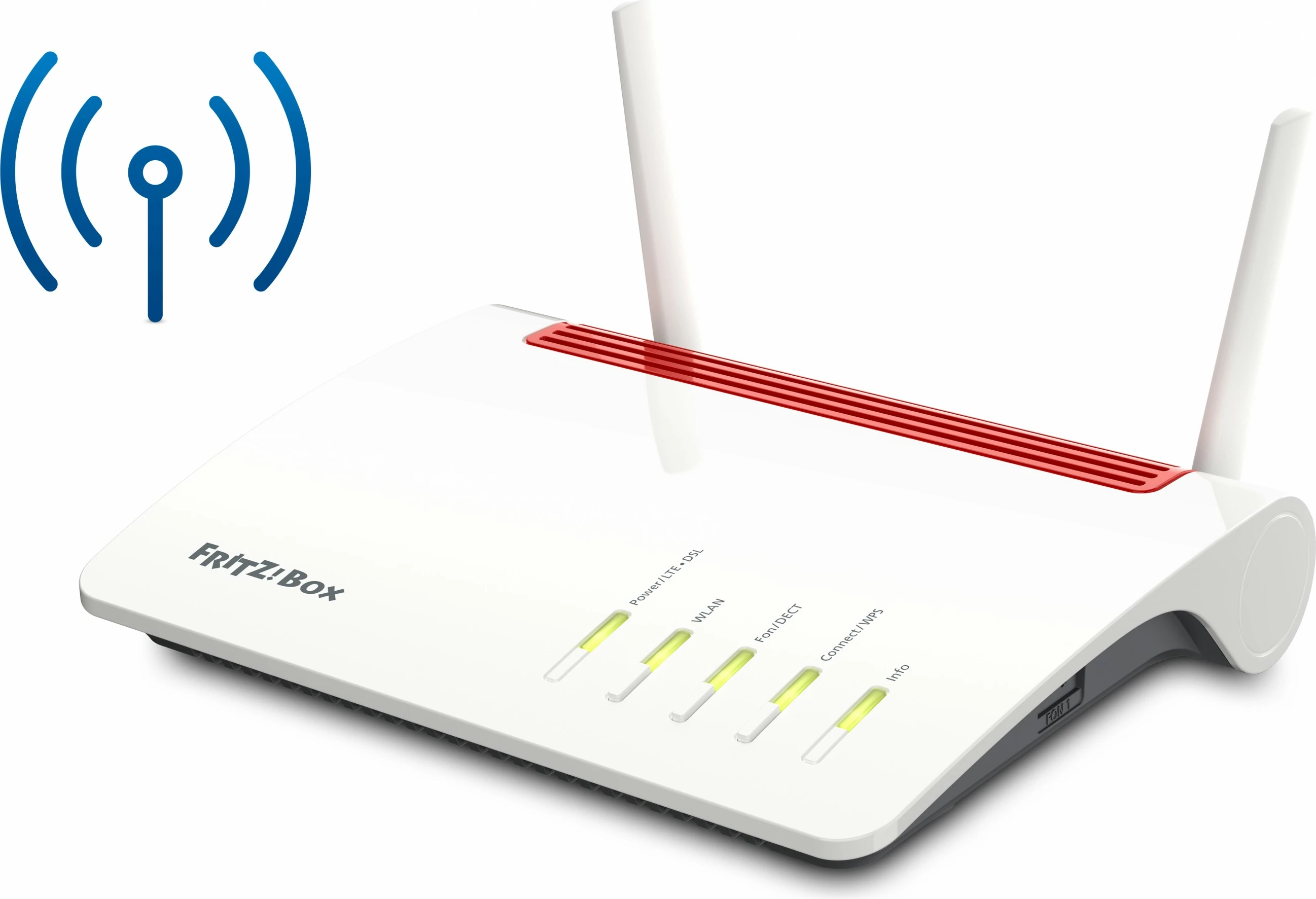 Router tavoline AVM FRITZ!Box 6890 LTE, Wi-Fi 5, Dual-band, Ethernet LAN, 3G, 4G, Zi, Kuq, Bardhë