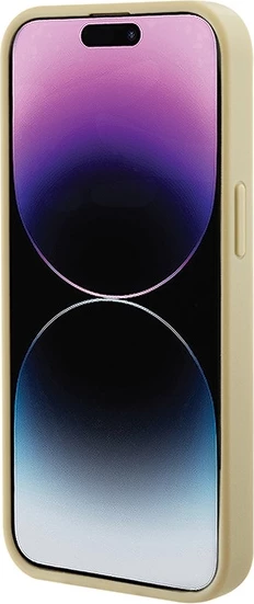 Mbështjellës Guess GUHMP15SPSAHMCB për iPhone 15 6.1", Saffiano MagSafe, ari