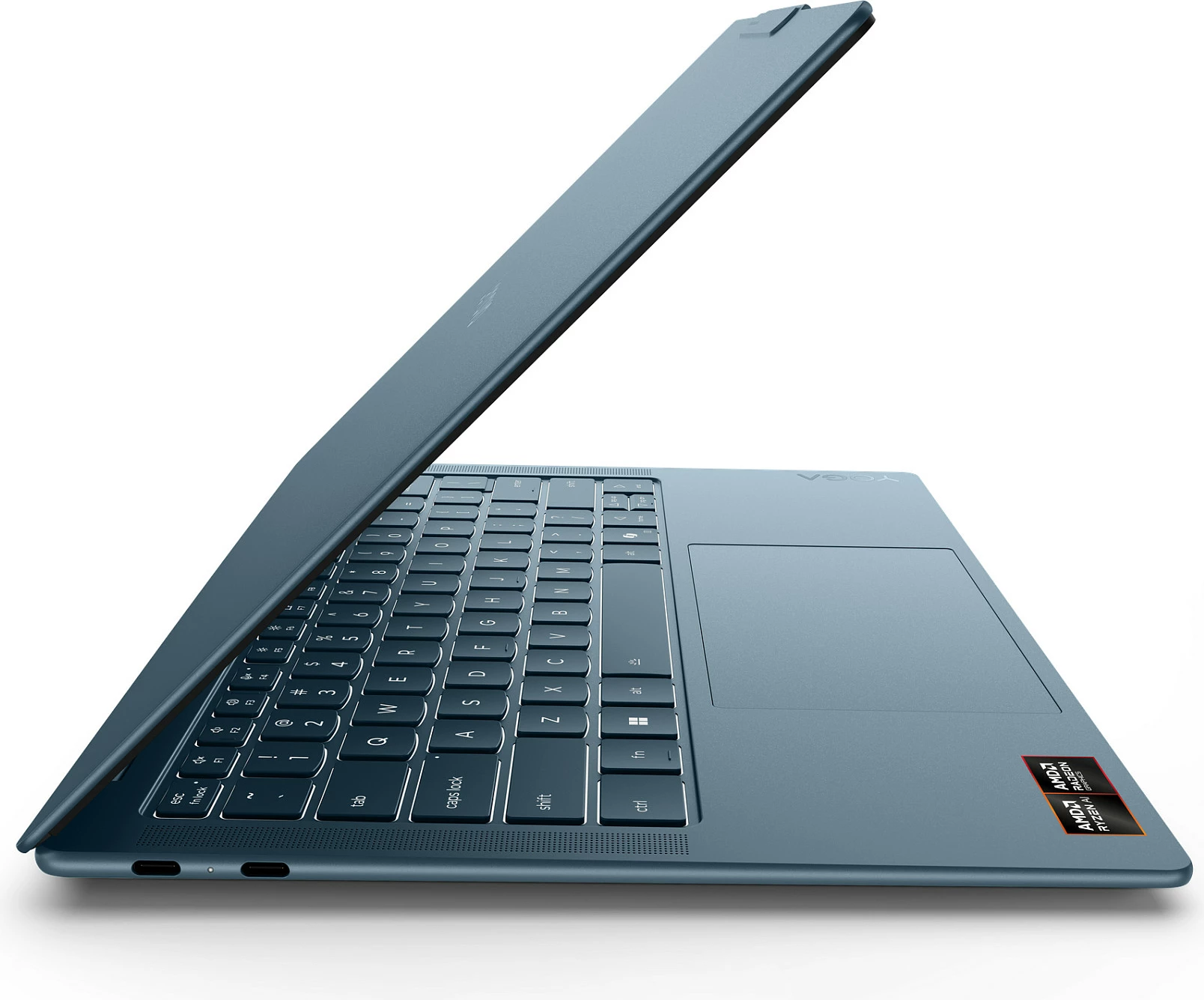 Laptop Lenovo Yoga 7 Slim Ryzen AI 5 430, 16GB RAM, 512GB SSD, 14" WUXGA, Tidal Teal