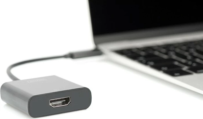 Adapter grafik Digitus DA-70852, USB Type-C në HDMI, 4K 30Hz, 15cm, i zi