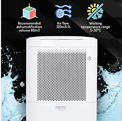 dehumidifikues ajri CAMRY CR7851 10L/24h, LCD, kompresor, rezervuar 2.2L, i bardhë