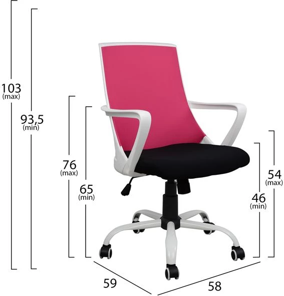 Karrige për zyre MALFOI FH1053.05, rozë