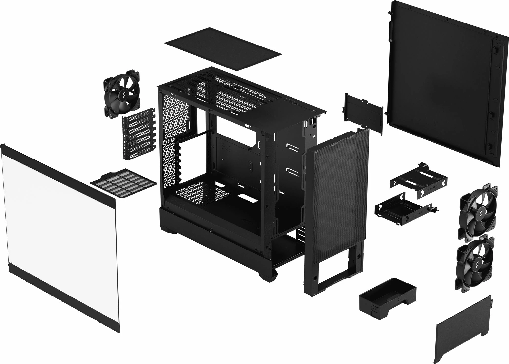 Kasë Fractal Design Pop Air TG FD-C-POA1A-02 Midi Tower ATX, e zezë