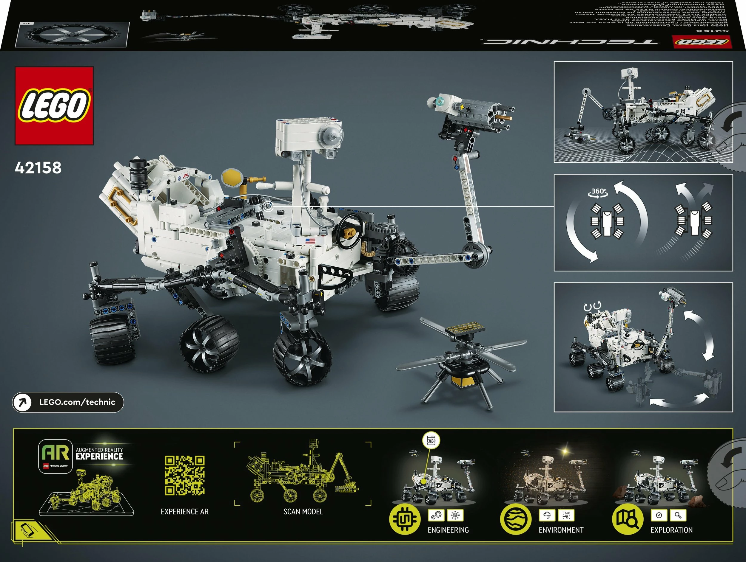 Set LEGO Technic NASA Mars Rover Perseverance 42158, 1132 pjesë, 10+