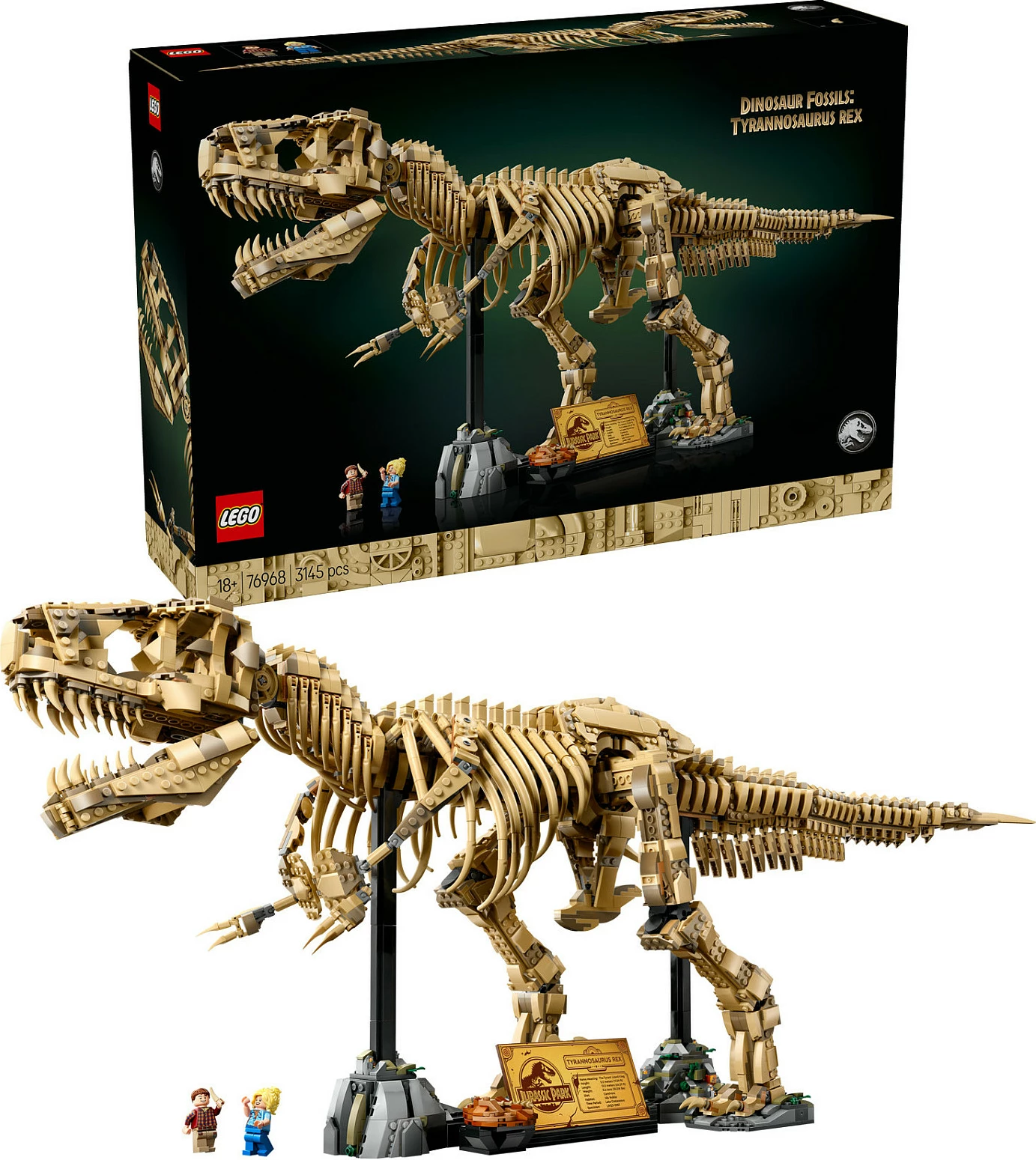 Set ndërtimi LEGO Jurassic World 76968 Dinosaur Fossils: Tyrannosaurus Rex, 3145 copë, Shumëngjyrësh