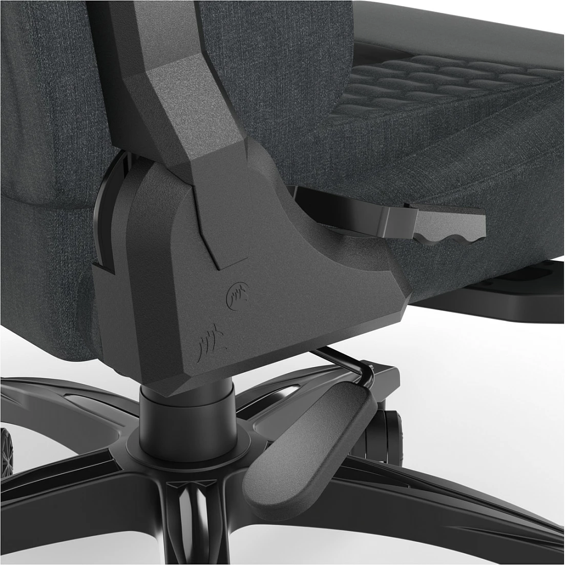 Karrige gaming Corsair TC100 Relaxed, stof, 120 kg, gri/zi