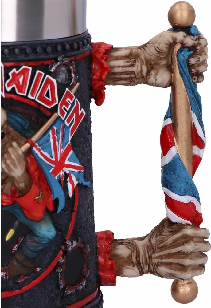 Krigë birre NEMESIS NOW Iron Maiden Eddie The Trooper, resin me insert çelik inox