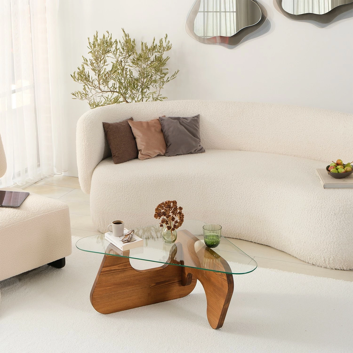 Tavolinë kafeje Hanah Home, Freya, ngjyrë geshtenjtë