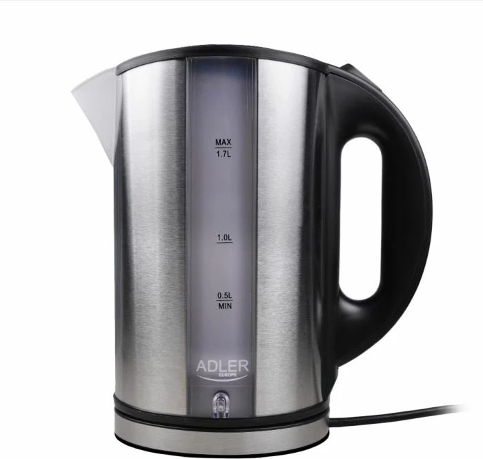 Çajnik elektrik ADLER AD1216 1.7L 2200W, çelik inox