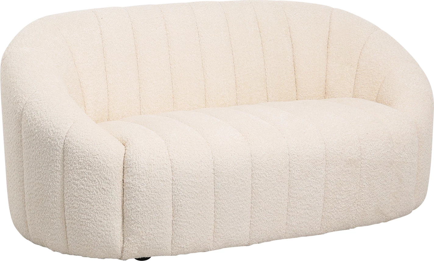 Divan dy ulës MOBY, pëlhurë boucle ecru, FH9595.06, 148x83x66H cm