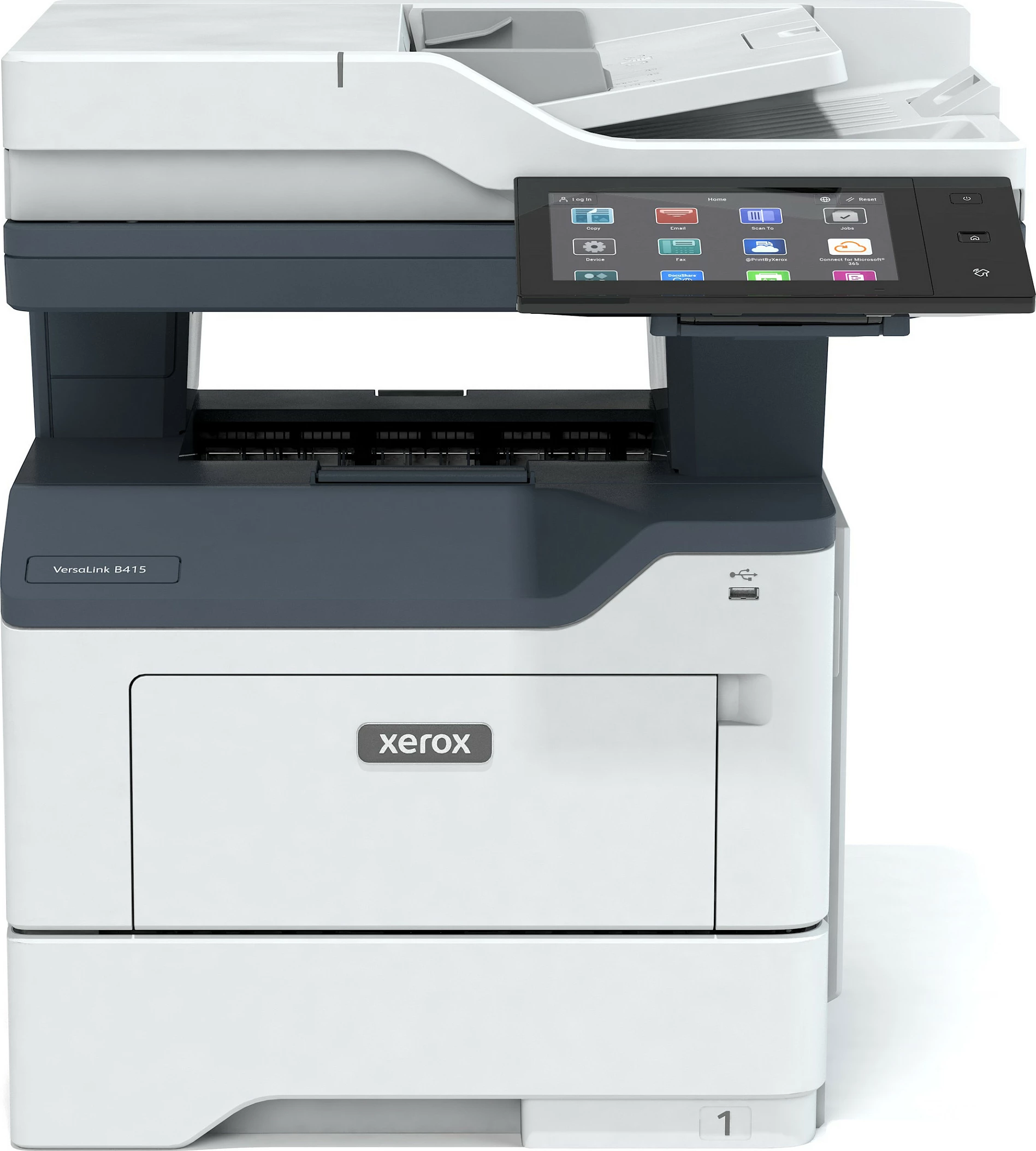 Printer multifunksional Xerox VersaLink B415DN, mono, USB/LAN, skanim/kopje/faks, duplex, gri/kaltër