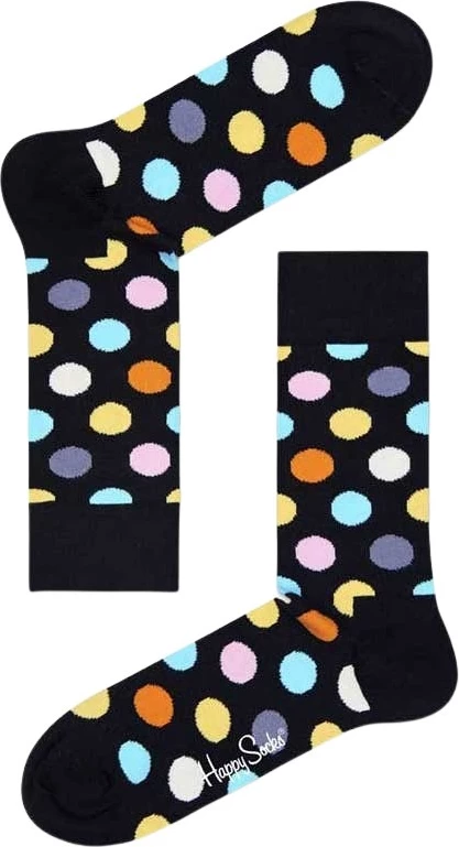 Çorape të gjata për meshkuj Happy Socks BDO01 Big Dot, të zeza