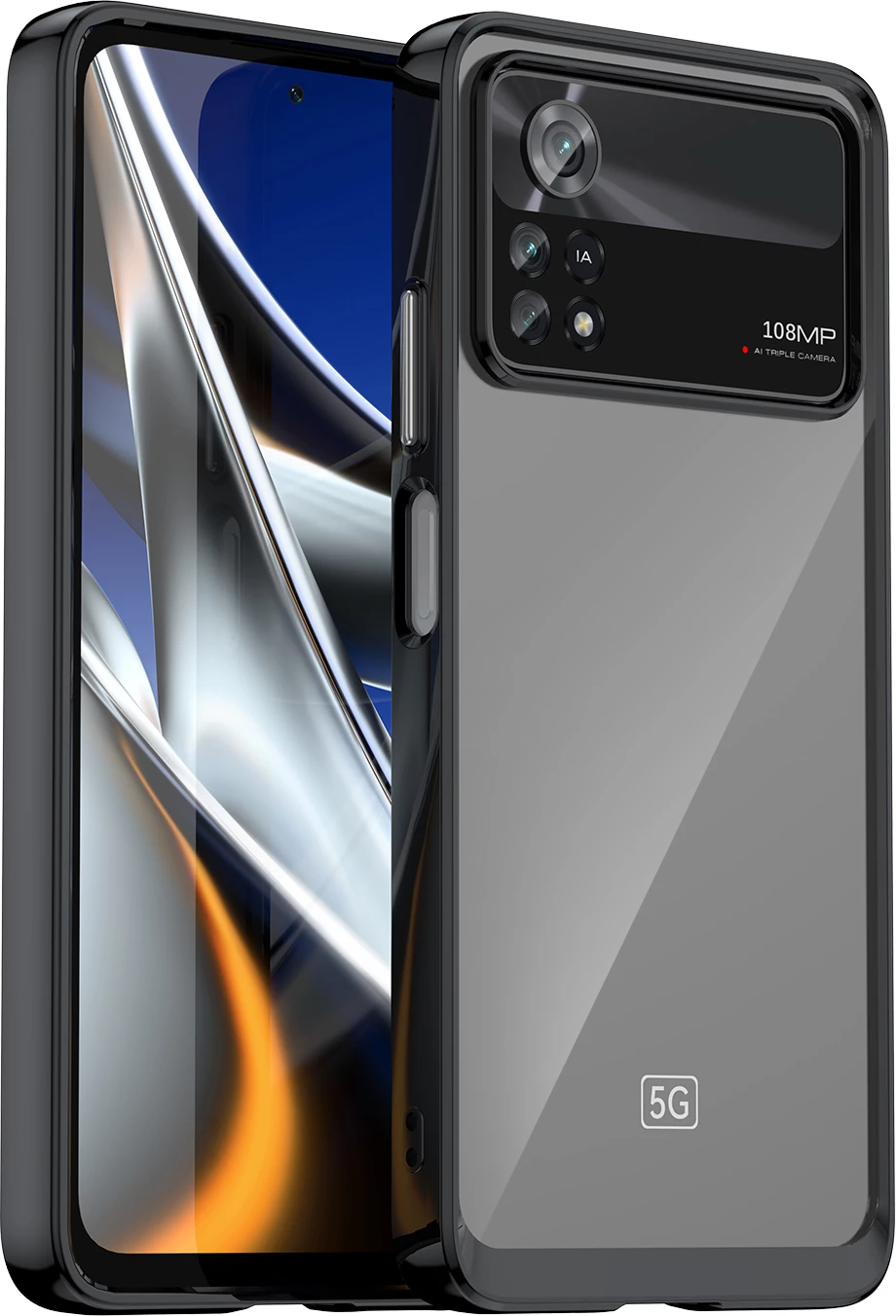 Mbështjellës Hurtel Outer Space Case për Xiaomi Poco X4 Pro 5G, i zi