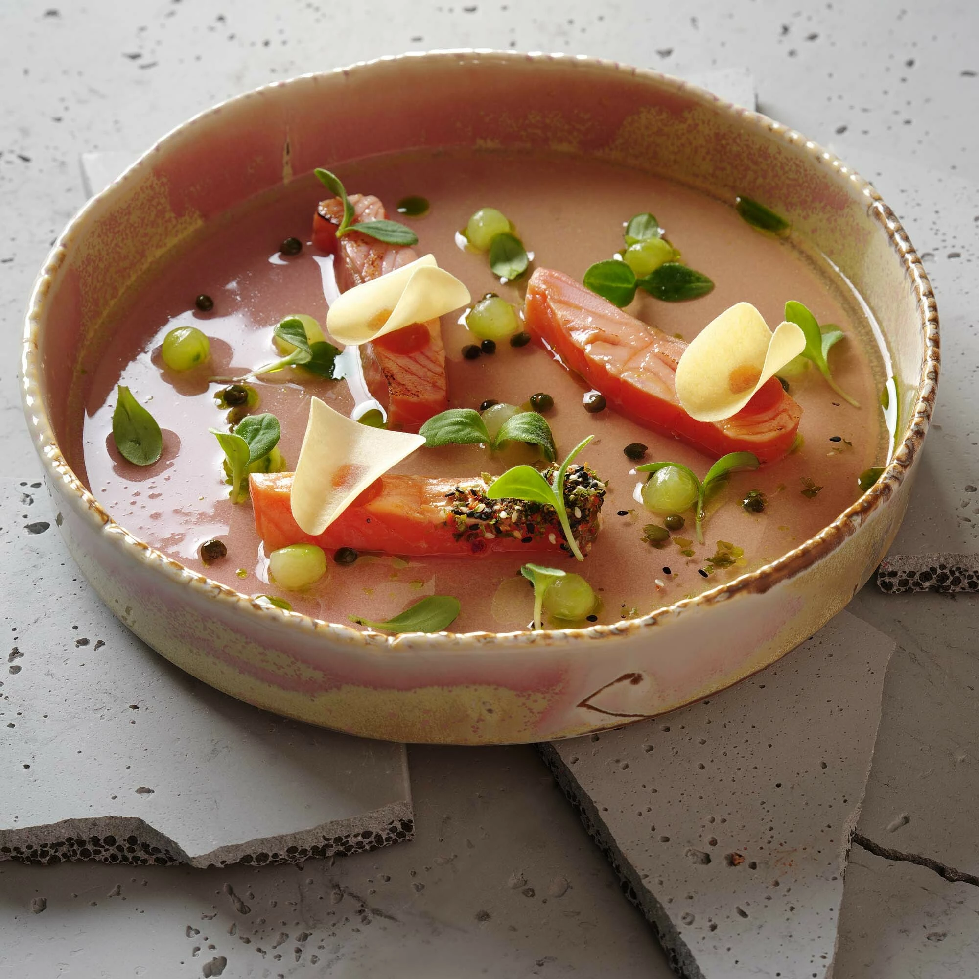 Filxhan Fine Dine Rosa 360 ml porcelan, rozë, set 3 copë