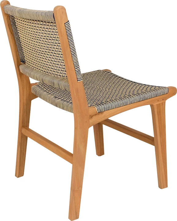 Karrige Darien, skelet dru tik, ngjyrë natyrale dhe litar PE krem-e-zi, 52x62x86cm