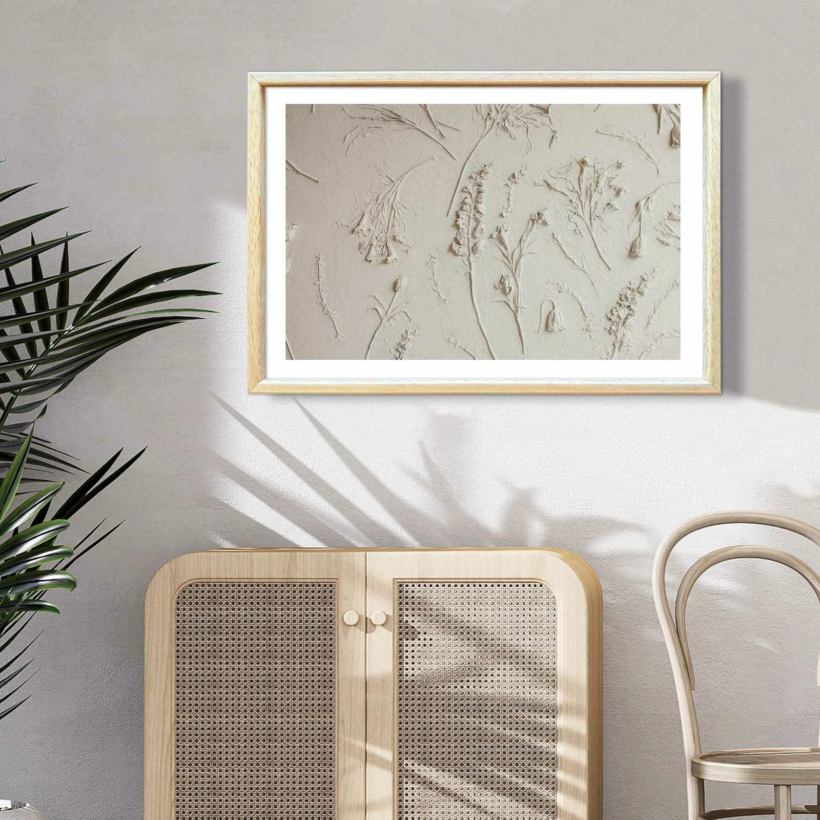 Pikturë dekorative me kornizë MDF, Wallity, Ahswabisabi-040, 62x92cm