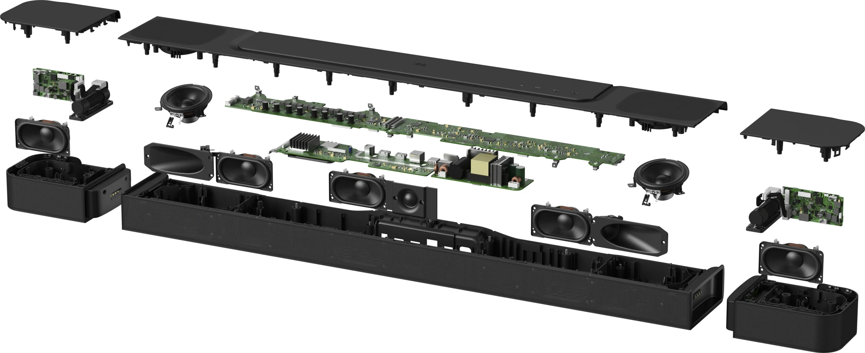 Soundbar JBL Bar 800 5.1.2 Dolby Atmos/DTS:X 720W me subwoofer 10\" dhe rrethues wireless, e zezë