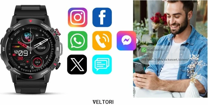 Orë inteligjente VELTORI, e zezë