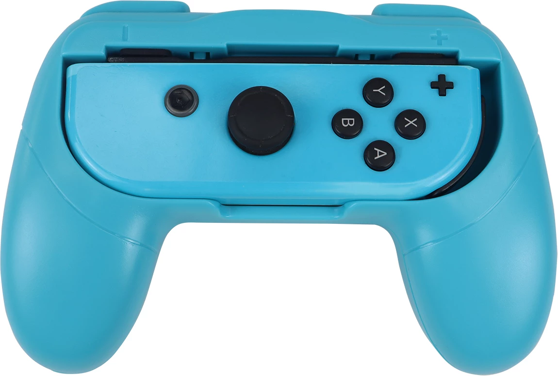 Set gripash për kontrollor MAXX TECH Grip 'n' Play Kit për Nintendo Switch Joy-Con, kuqe/blu (4 copë)