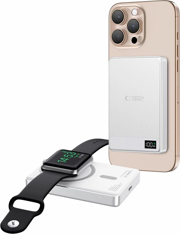 Powerbank Tech-Protect PB33 LifeMag 5000mAh, MagSafe, argjendtë