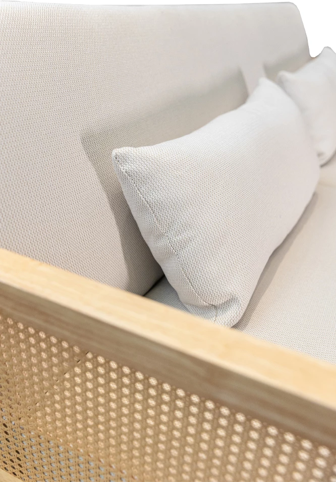 Divan-krevat Ammos, 3 vende, ngjyrë e bardhë e çelët, 196x82x81cm