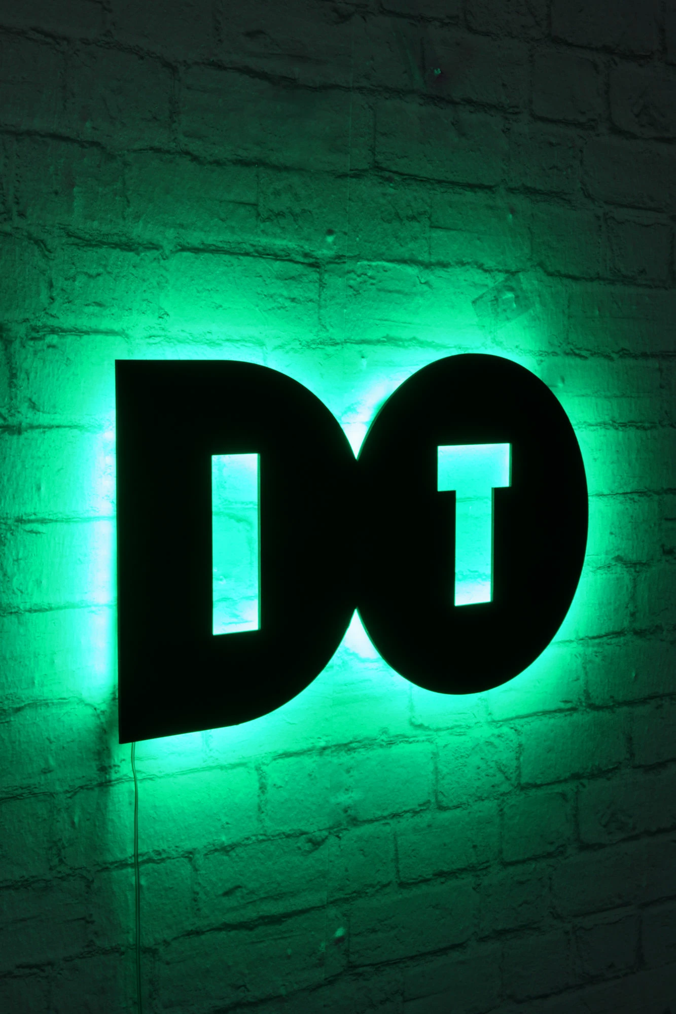 Dritë dekorative LED për mur, Wallity, Do It, ngjyrë e gjelbër