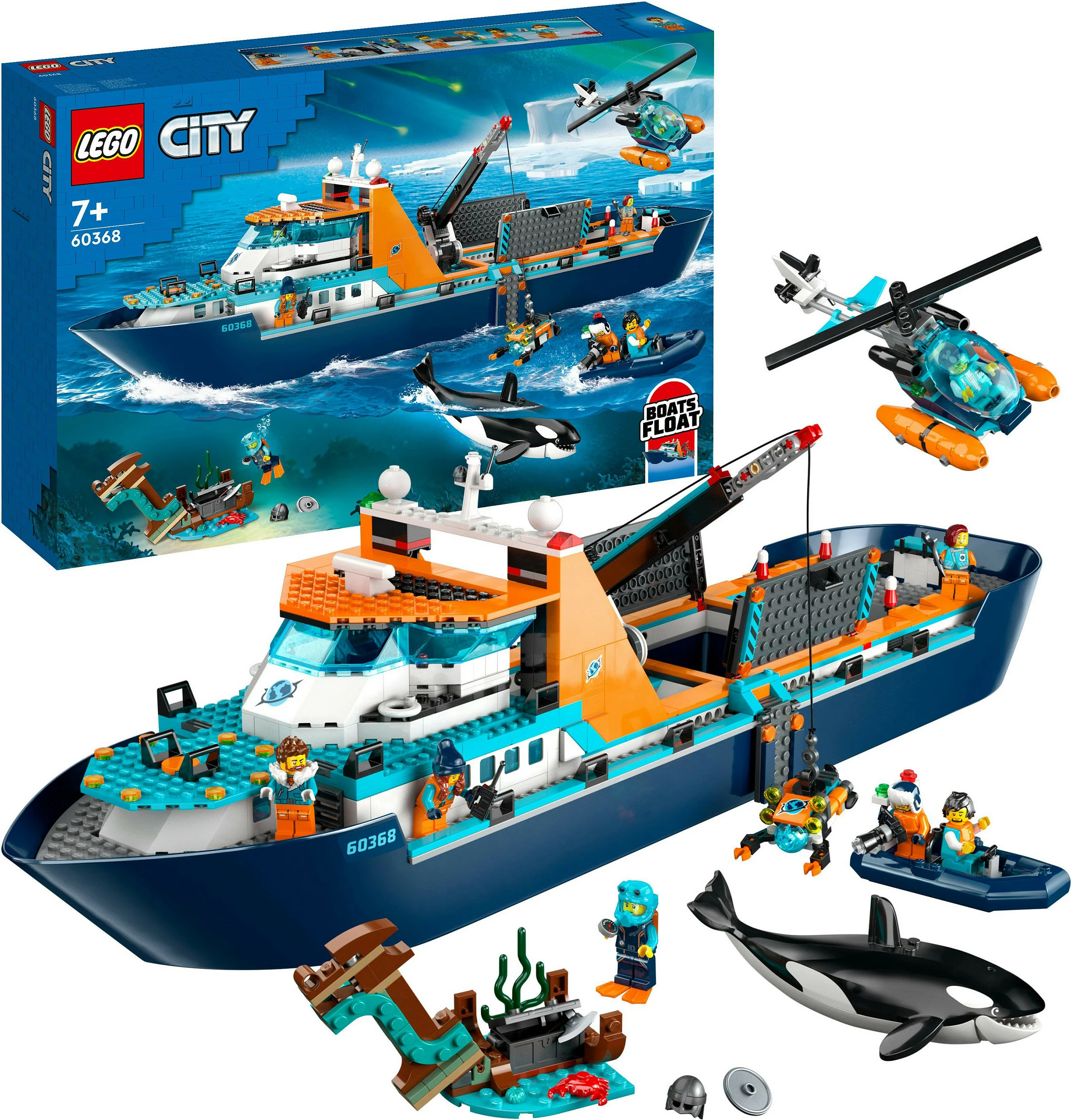 Set ndërtimi LEGO Arctic Explorer Ship, 815 pjesë, plastikë, shumëngjyrësh