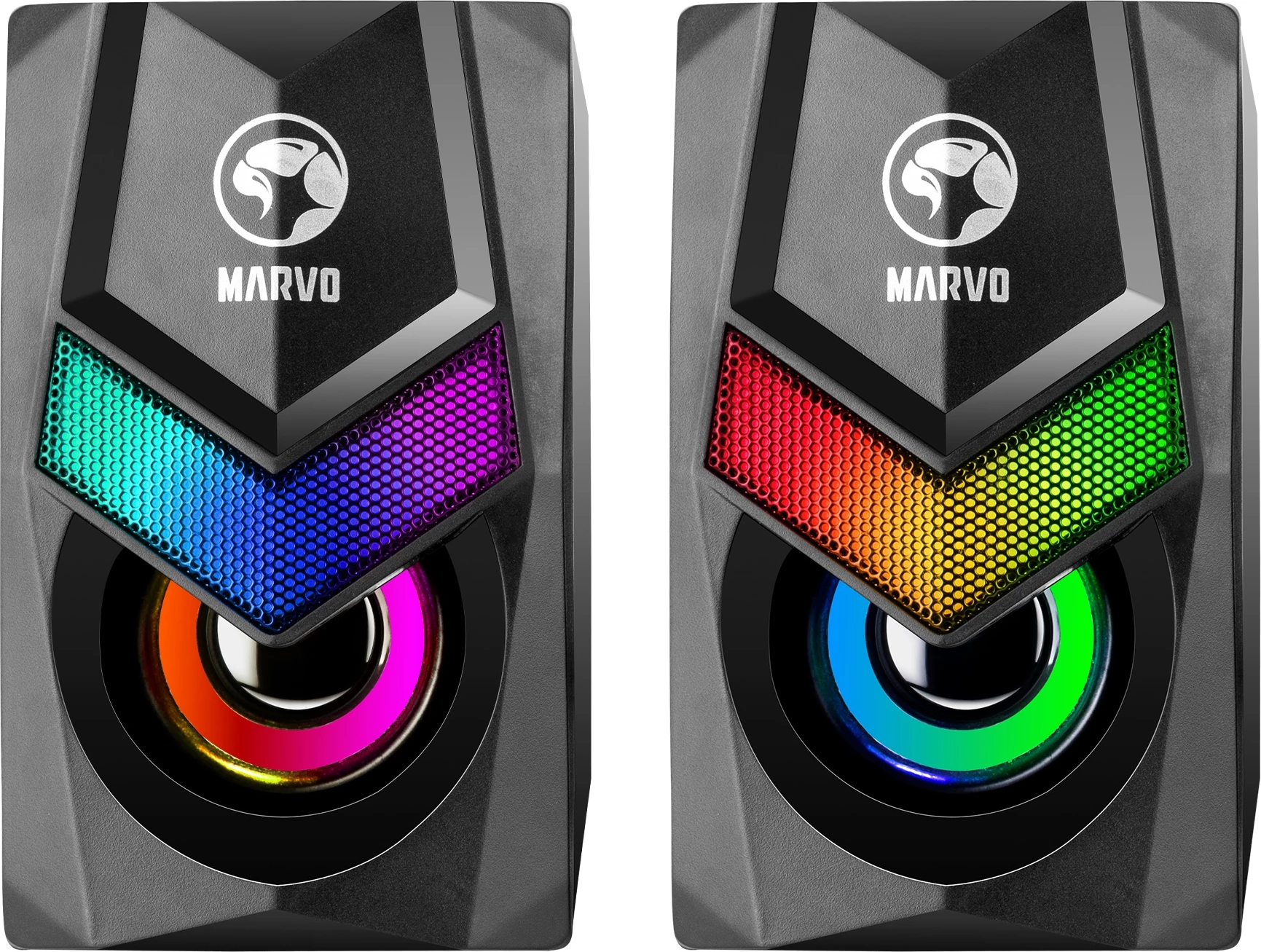 Altoparlantë Marvo SG-118 2.0 RGB, USB/AUX, 2x3W, zi